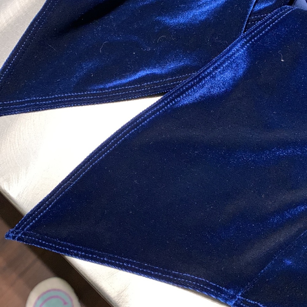 Grace Elements Blue Storm Masquerade Velvet Open Front Jacket Size M - Picture 6 of 11